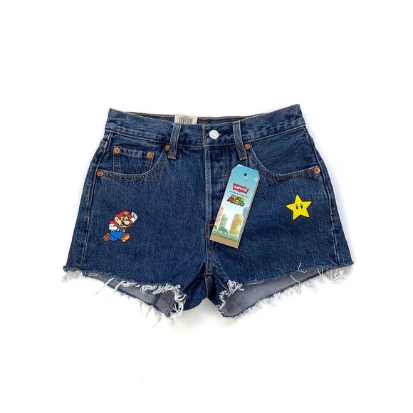 Levis Mario Bros Denim Shorts - Picture 2 of 5